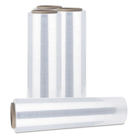 Universal UNV 12 in. x 1500 ft. Handwrap Stretch Film Roll - Clear, 20 mic, 4PK 121580